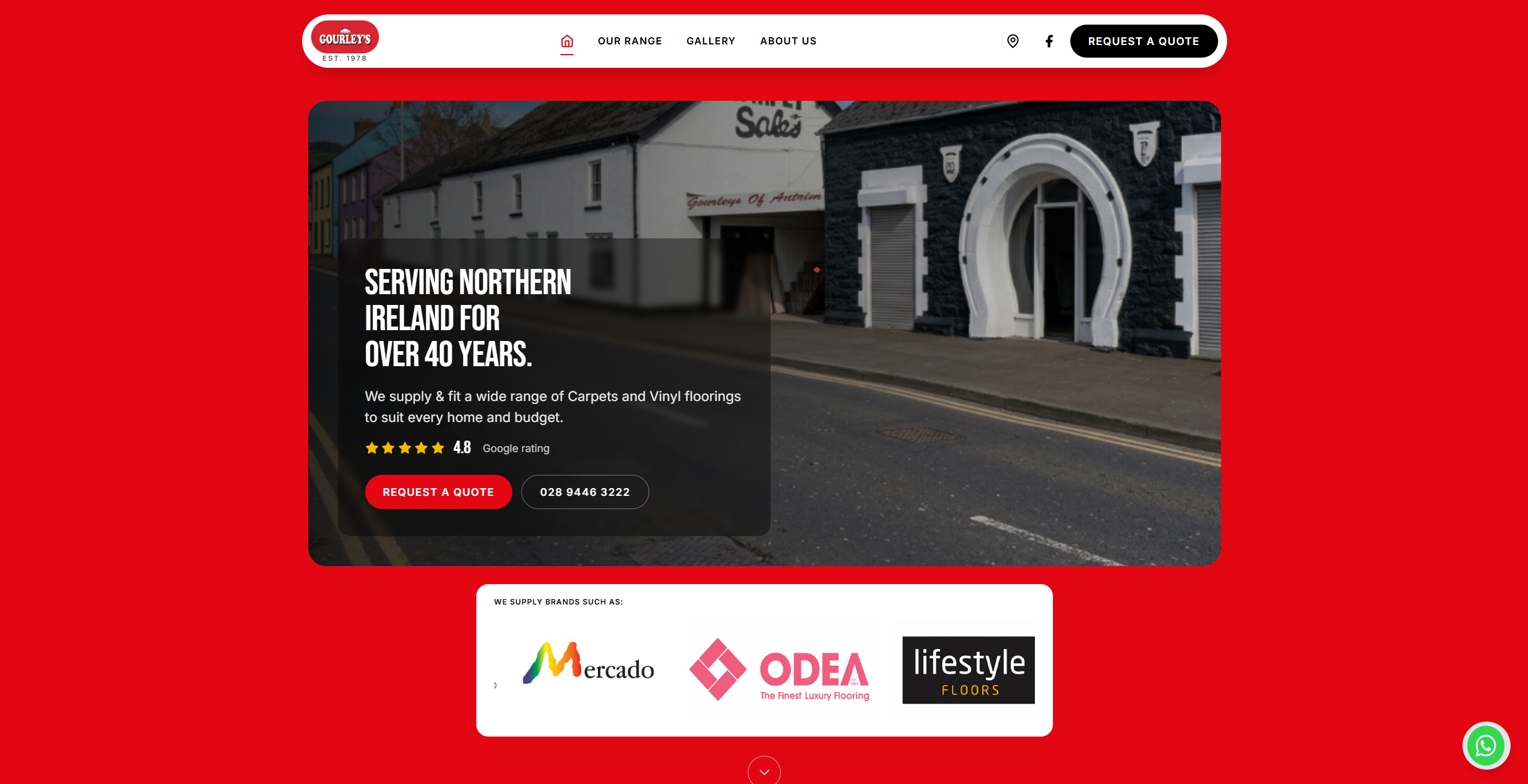 Gourley's of Antrim website homepage