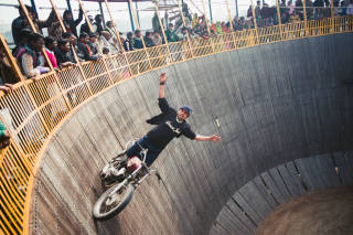 Motorcyclist in the Well of Death, India