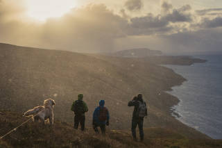 View south towards Fitful head