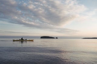 Kayaker with Dore Holm in the background