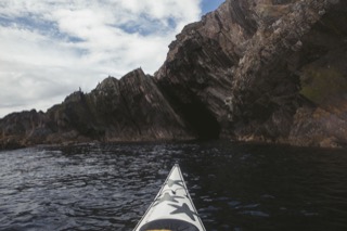 Cave in the cliffs, Sand Voe