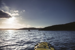 Kayakview at sunset, Gletness