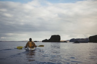 Kayaker north of Quarff