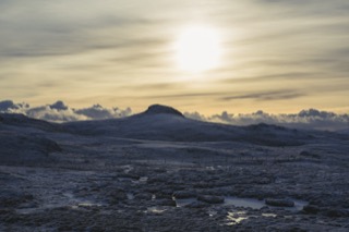 View from Clousta Loch, Shetland