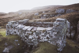 Click Mills on the stream below Fladdabister Loch, Shetland