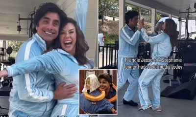 John Stamos dances with his Full House 'niece' Jodie Sweetin to Taylor Swift in matching outfits