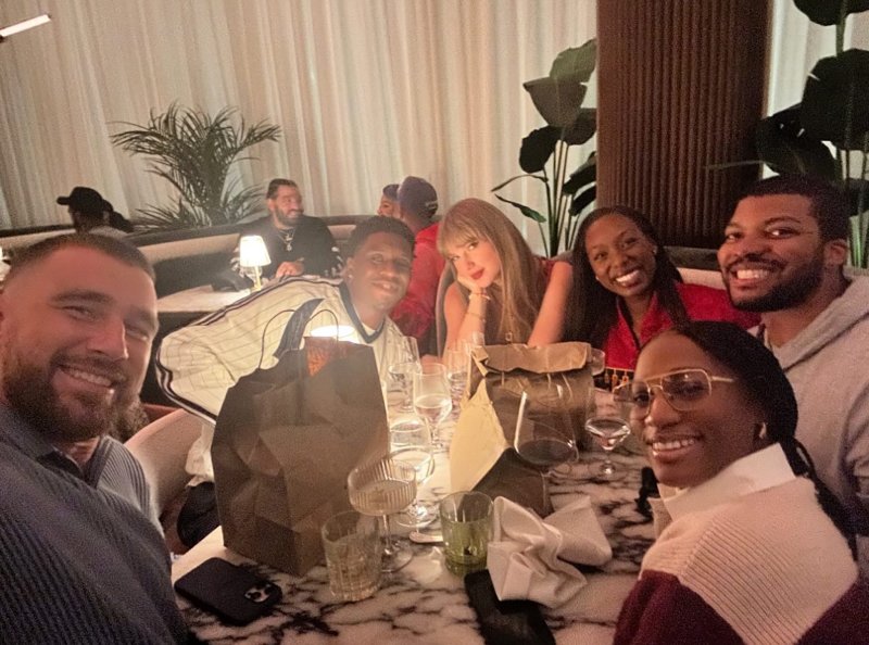 Taylor Swift Steps Out With Travis Kelce After Chiefs Win in a Chic Red Top and Black Micro Shorts