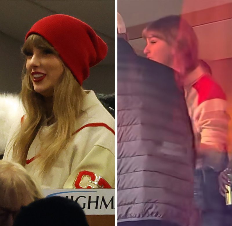 Taylor Swift Pairs a Cozy Polo Sweater With Jeans at Travis Kelce’s Chiefs-Colts Game