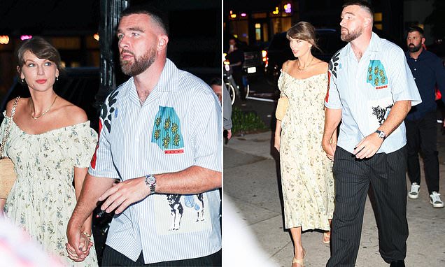 Taylor Swift holds hands with fiance Travis Kelce during romantic NYC date night as VERY special guest confirms attendance at their upcoming wedding