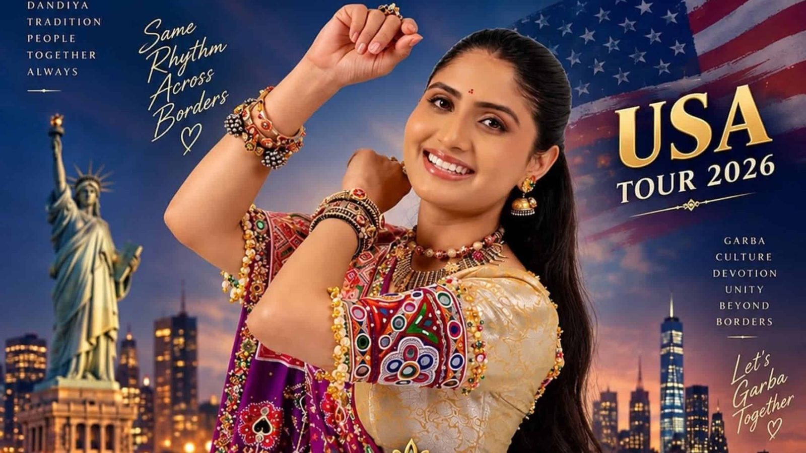 Geeta Rabari Garba Night USA Tour 2026: New Jersey, Bensalem and Tampa Celebrate Gujarati Culture