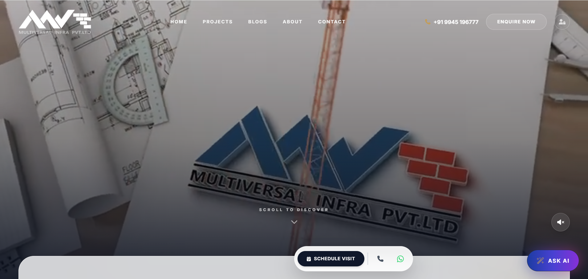 Multiversal Infra Luxury Real Estate Website Developed by Suryawave