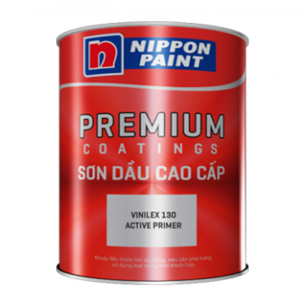 Bao bì tham khảo Sơn Nippon Vinilex 130 Active Primer — ảnh đối tác Paintmart; không xác nhận mọi quy cách