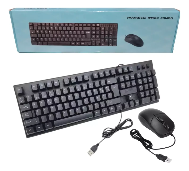 Imagen de Combo Teclado Y Mouse Optico Usb Nkb501