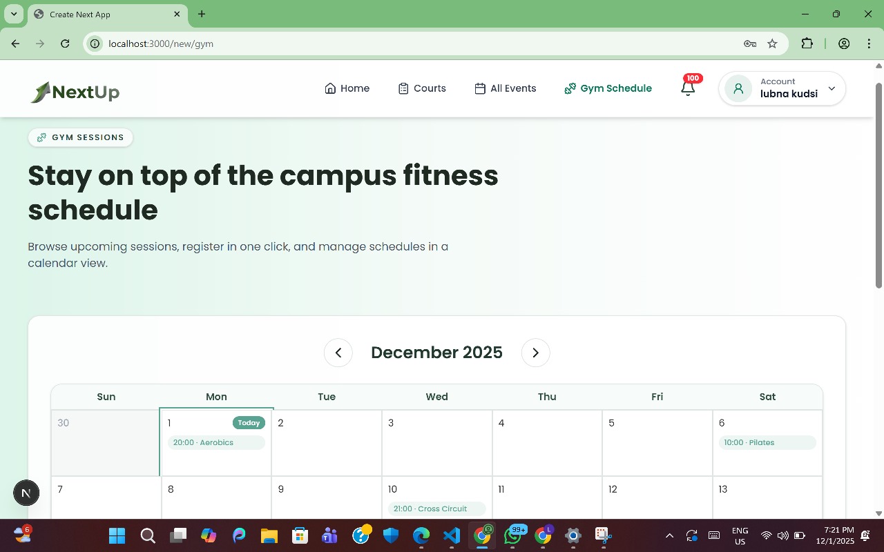 Gym Schedule