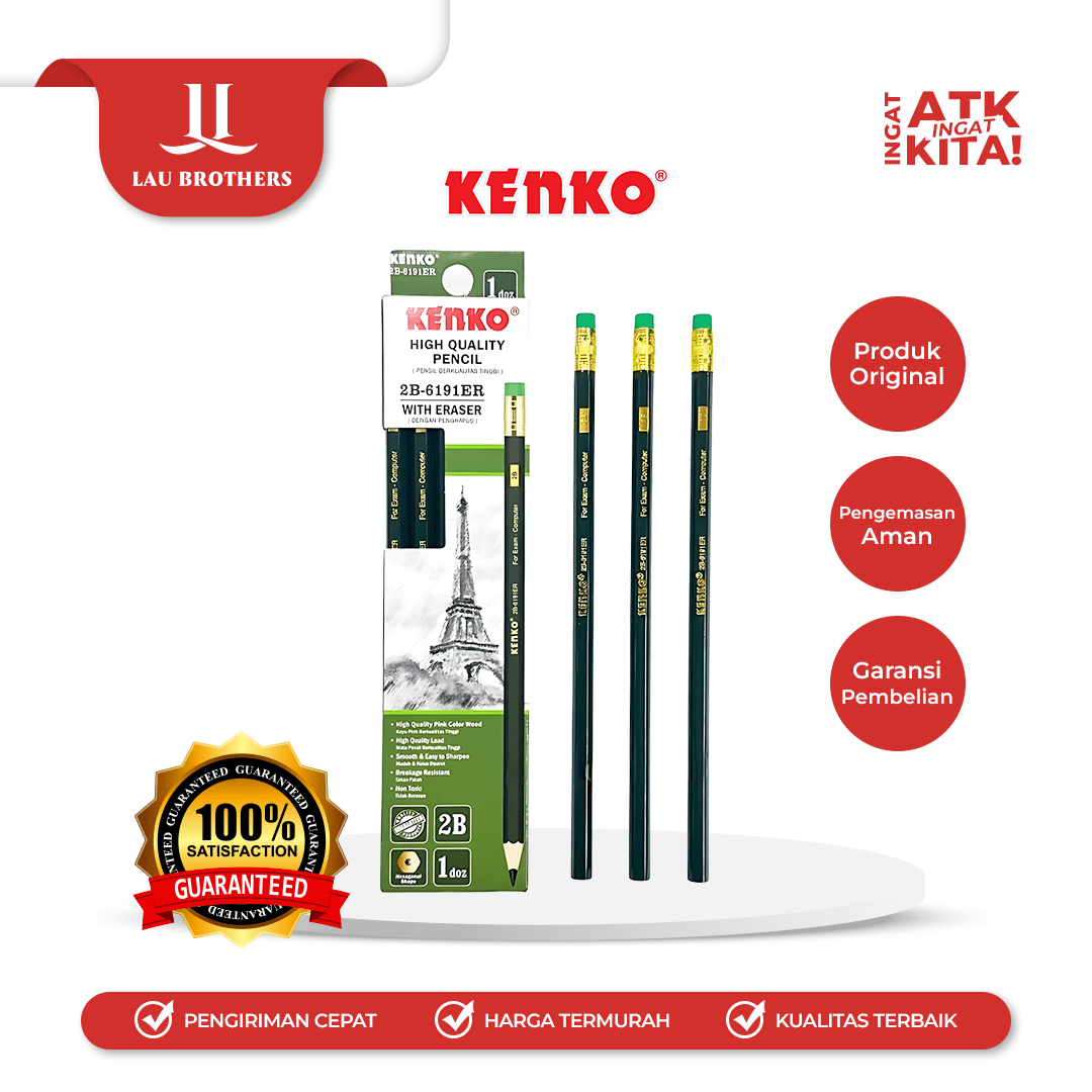 KENKO PENSIL 2B-6191 ER (1LSN/ 12PCS)