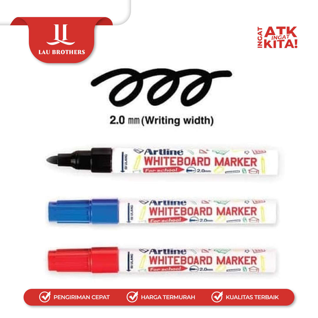 ARTLINE SPIDOL PAPAN TULIS/ WHITEBOARD MARKER 500 (1LSN/ 12PCS) - Image 2