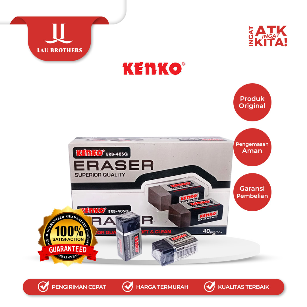 KENKO PENGHAPUS/ ERASER ERB-40SQ (1PACK/ 40PCS)