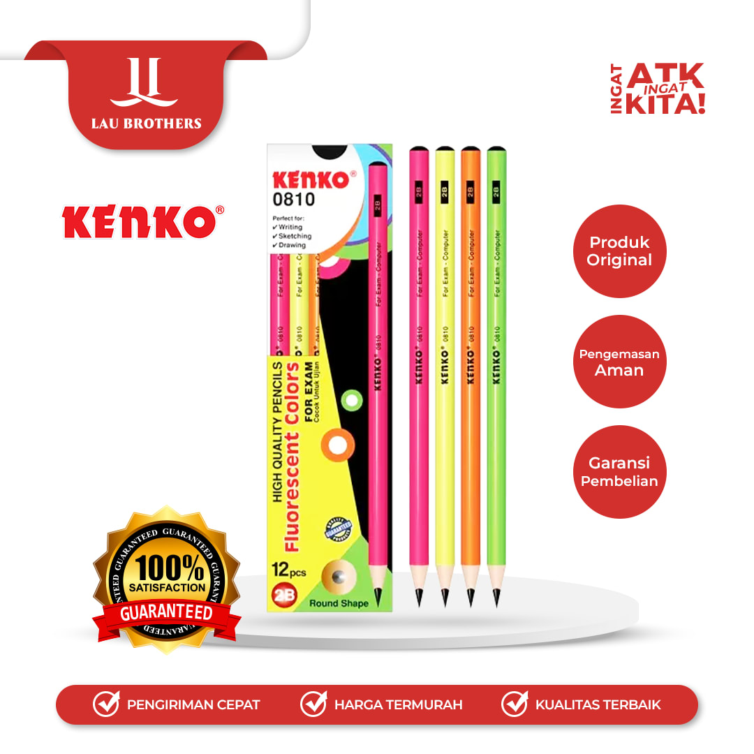 KENKO PENSIL 2B - 0810 FLURORESENT (1LSN/ 12PCS)