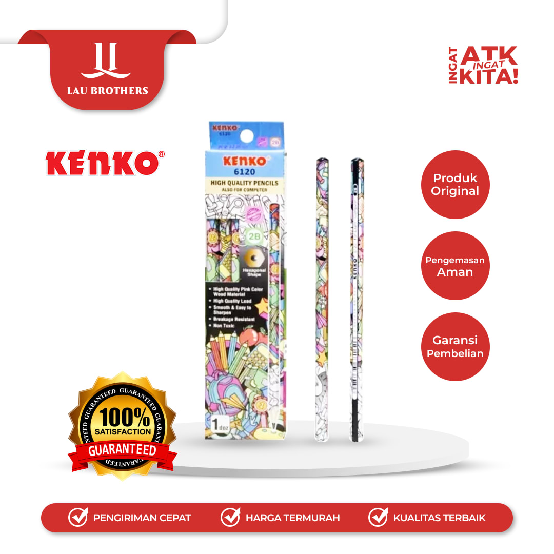KENKO PENSIL 2B-6120 DOODLE (1LSN/ 12PCS)