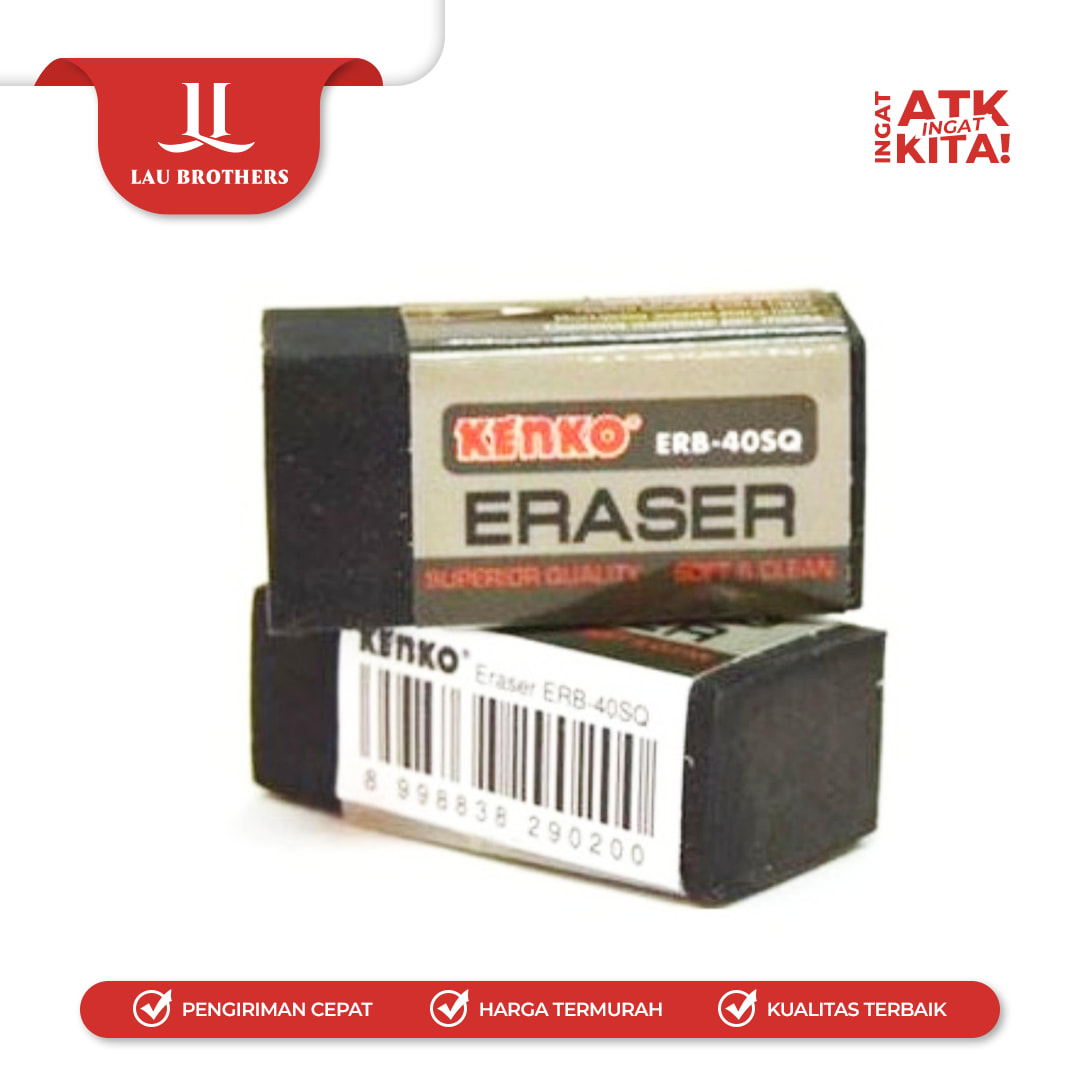 KENKO PENGHAPUS/ ERASER ERB-40SQ (1PACK/ 40PCS) - Image 3
