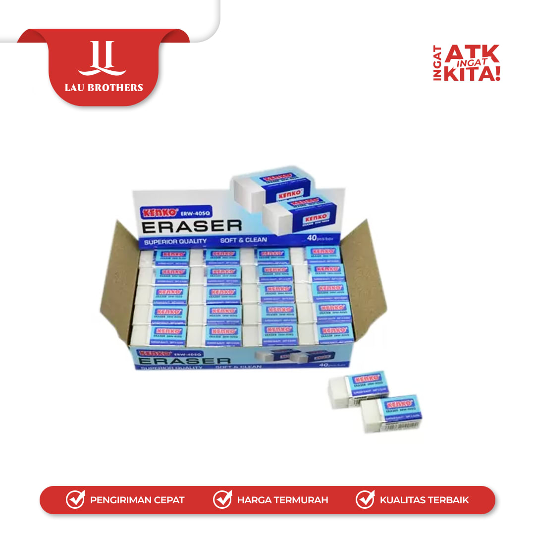KENKO PENGHAPUS/ ERASER ERW-40SQ (1PACK/ 40PCS) - Image 2