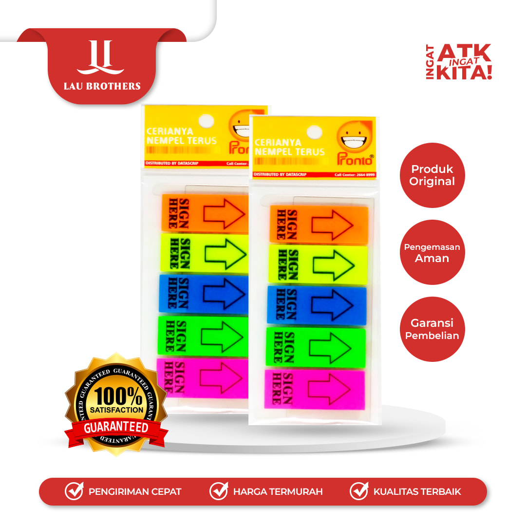 PRONTO STICKY NOTE SIGN HERE (1PAD)