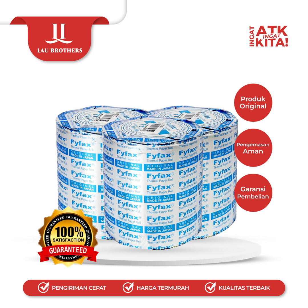 KERTAS TERMAL/ THERMAL PAPER 80mm x 80mm (1ROLL)