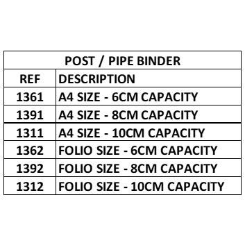 BANTEX POST PIPE BINDER 2 RING 1361 / 1391 / 1311 / 1362 / 1392 / 1312 (1PC) - Image 4