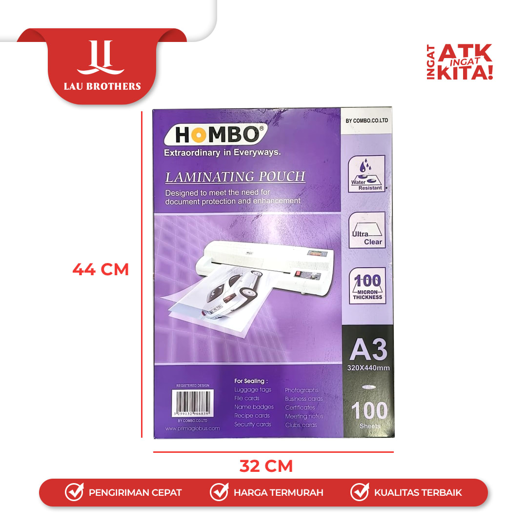 HOMBO PLASTIK LAMINATING A3 (1PACK) - Image 2