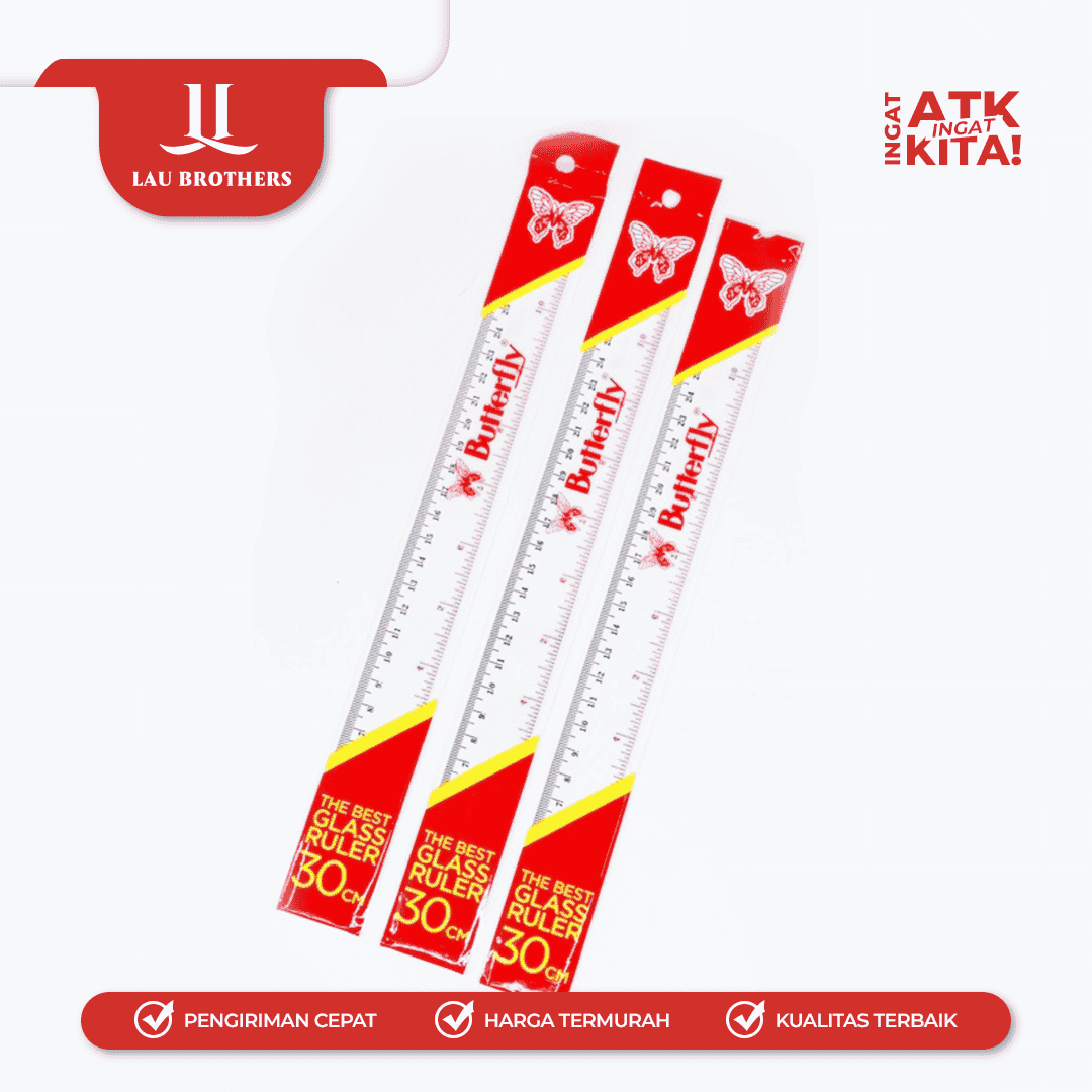 BUTTERFLY PENGGARIS PLASTIK 30cm (1PC) - Image 2
