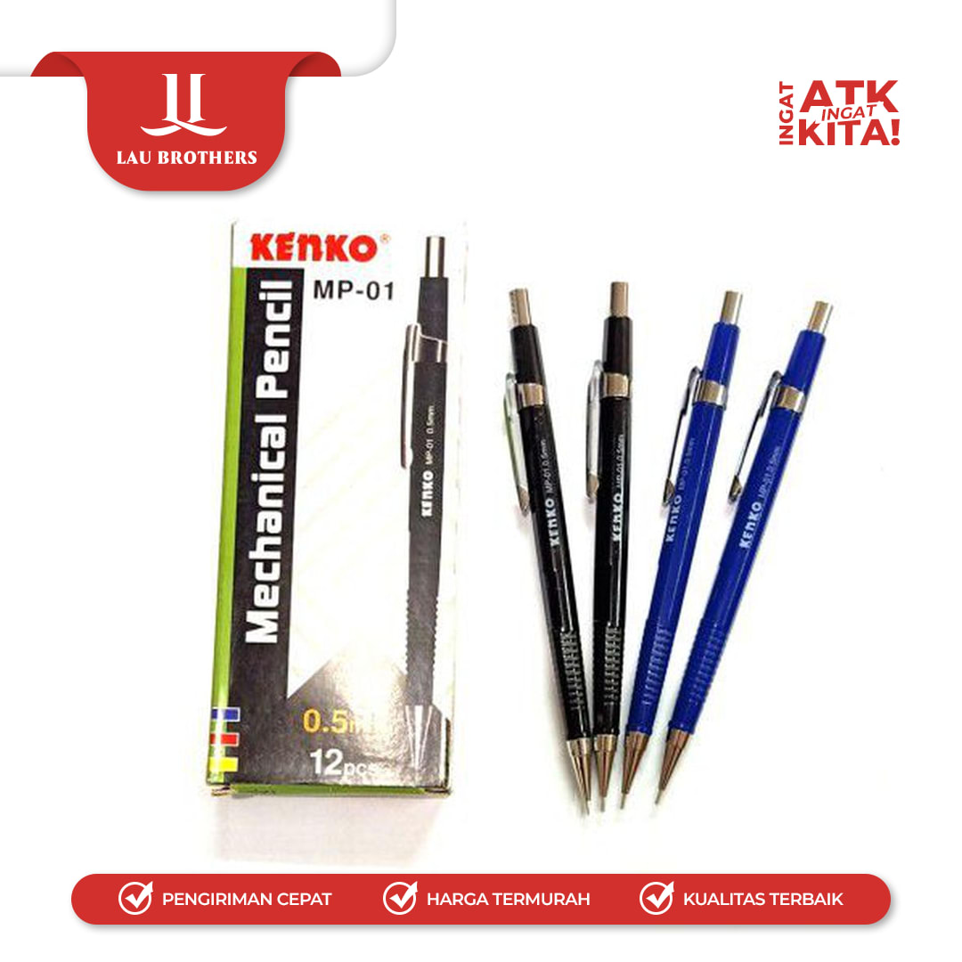 KENKO PENSIL MEKANIK/ MECHANICAL PENCIL MP-01/MP-01TG (1LSN/ 12PCS) - Image 3