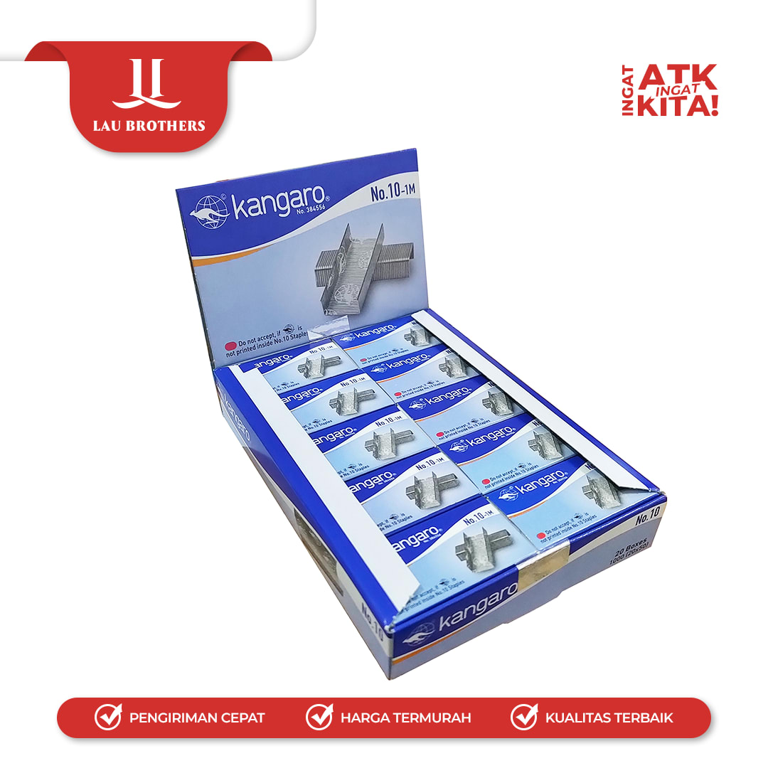 KANGARO ISI STAPLES NO.10 (1PACK/ 20BOX) - Image 3