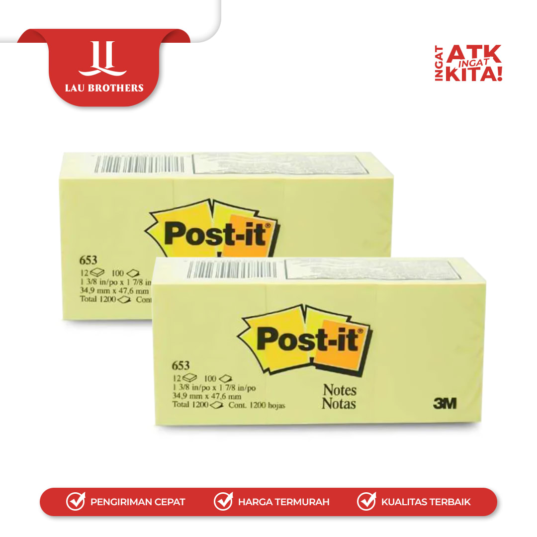 3M POST IT STICKY NOTE NO.653 (1PAD) - Image 2