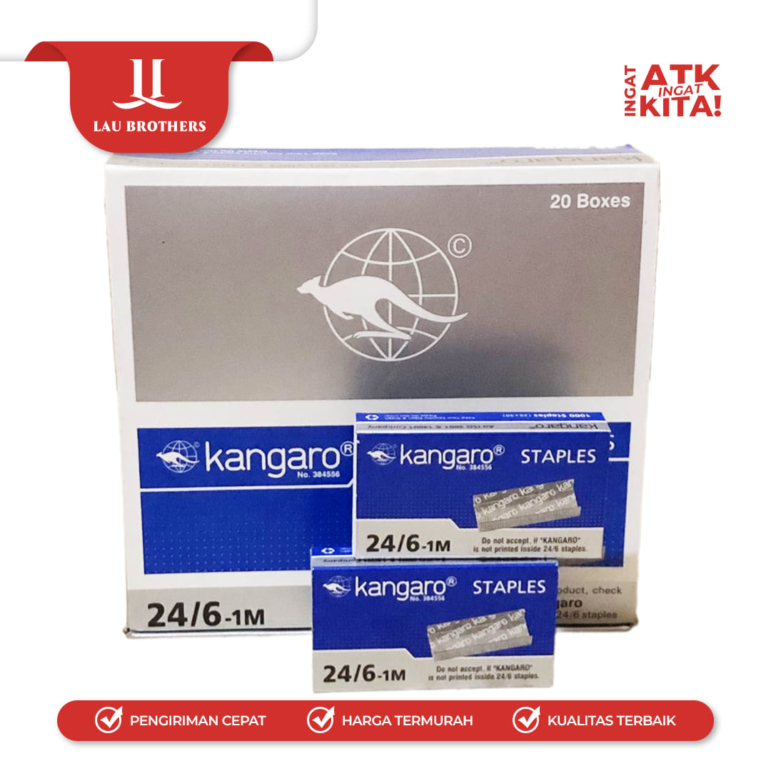 KANGARO ISI STAPLES NO.3 24/6-1M (1PACK / 20BOX) - Image 3