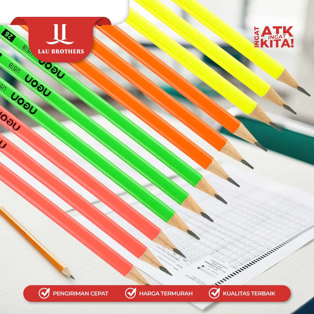 DELI PENSIL GRAFIT/ GRAPHITE PENCIL NEON EU51800 (1LSN/ 12PCS) - Image 4