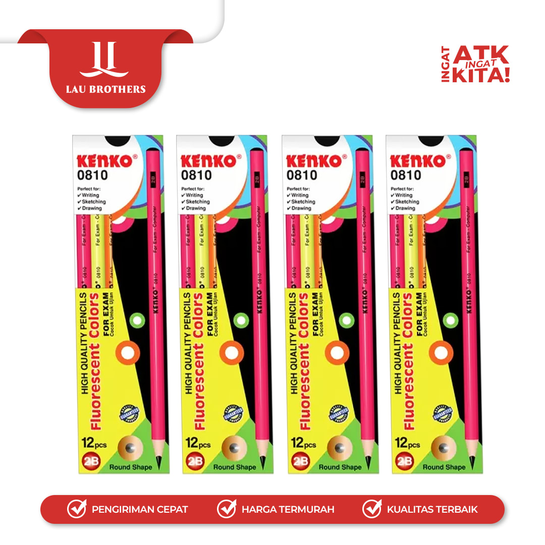 KENKO PENSIL 2B - 0810 FLURORESENT (1LSN/ 12PCS) - Image 3