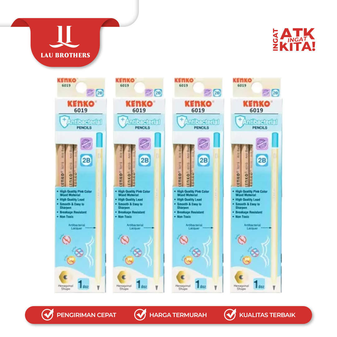 KENKO PENSIL ANTI BACTERIAL 2B 6019 (1LSN/ 12PCS) - Image 3