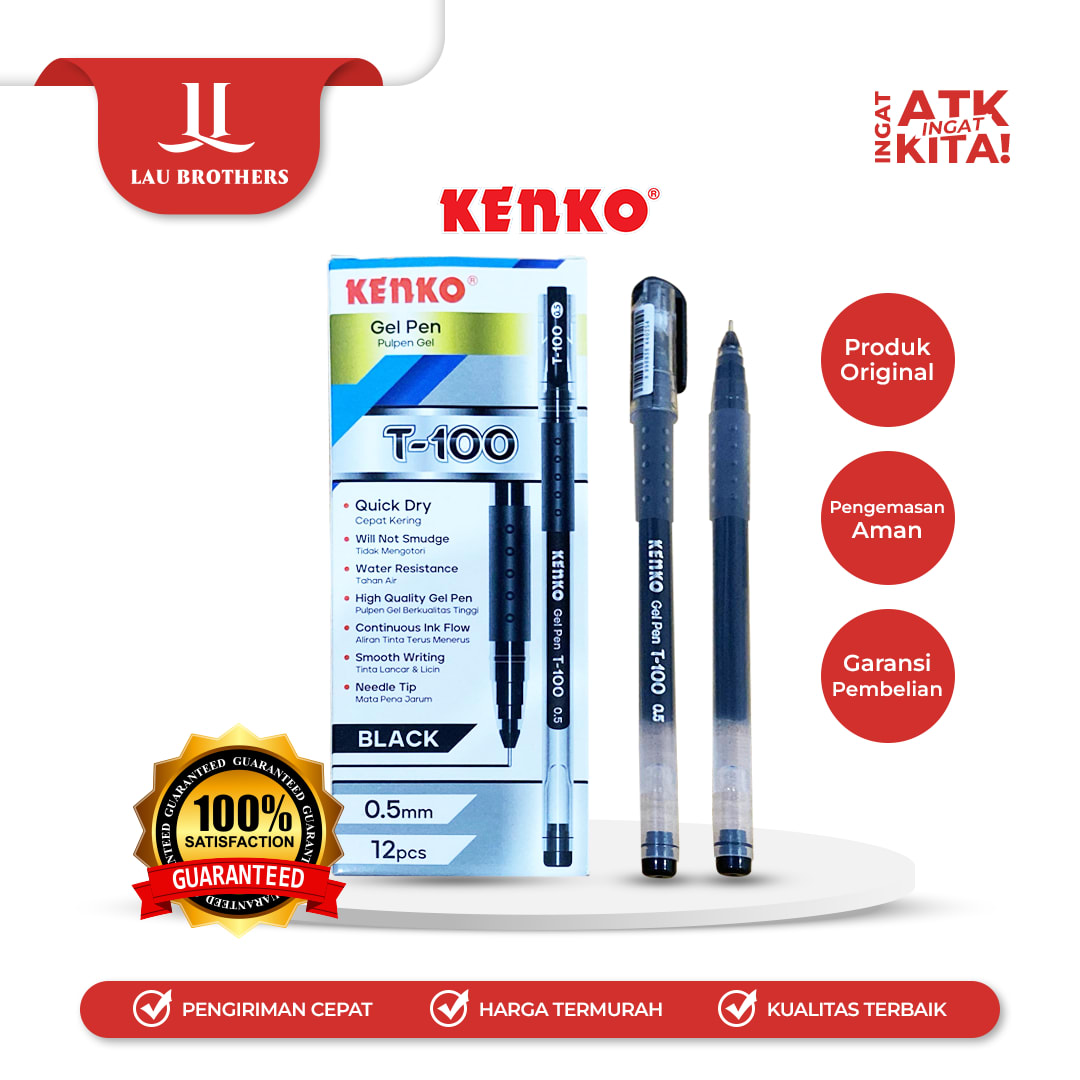 KENKO PULPEN GEL/ GEL PEN T-100 (1LSN/ 12PCS)