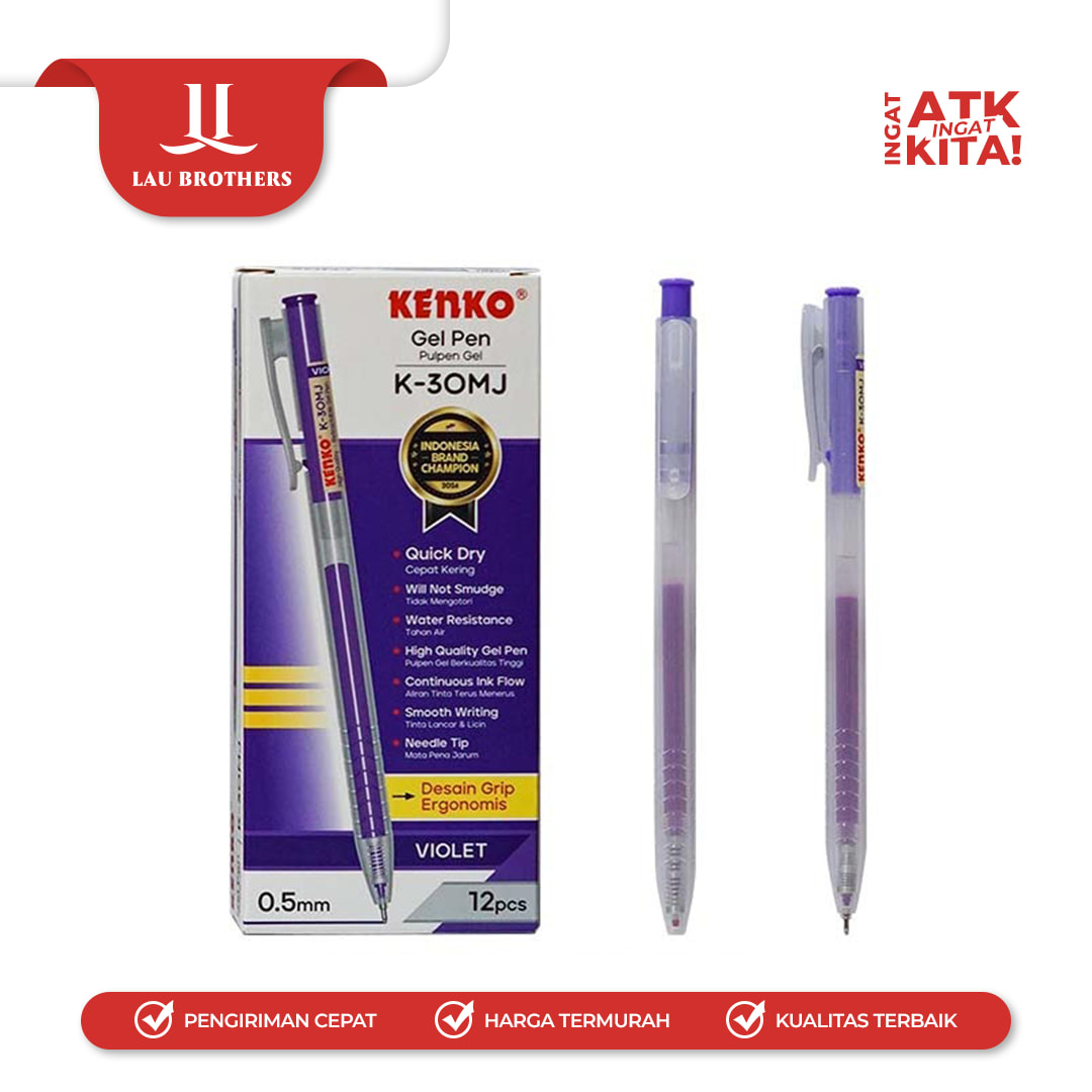 KENKO PULPEN GEL/ GEL PEN K-30MJ (1LSN/ 12PCS) - Image 9