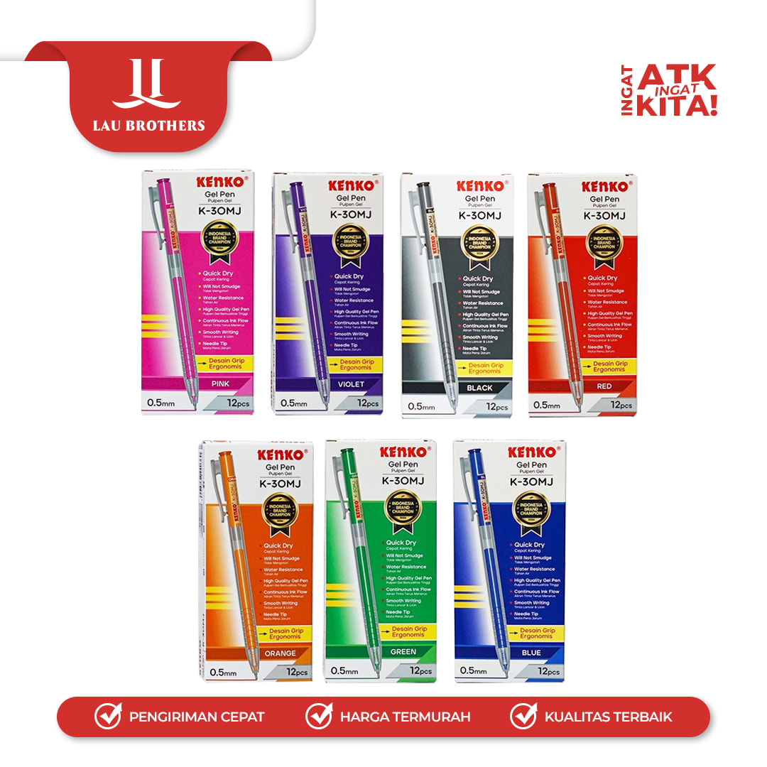 KENKO PULPEN GEL/ GEL PEN K-30MJ (1LSN/ 12PCS) - Image 2