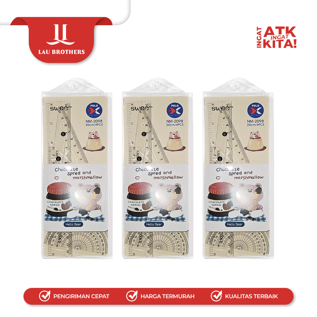 NEXT-M PAKET PENGGARIS/ RULER SET HELLO BEAR NM-2098 (1SET) - Image 2