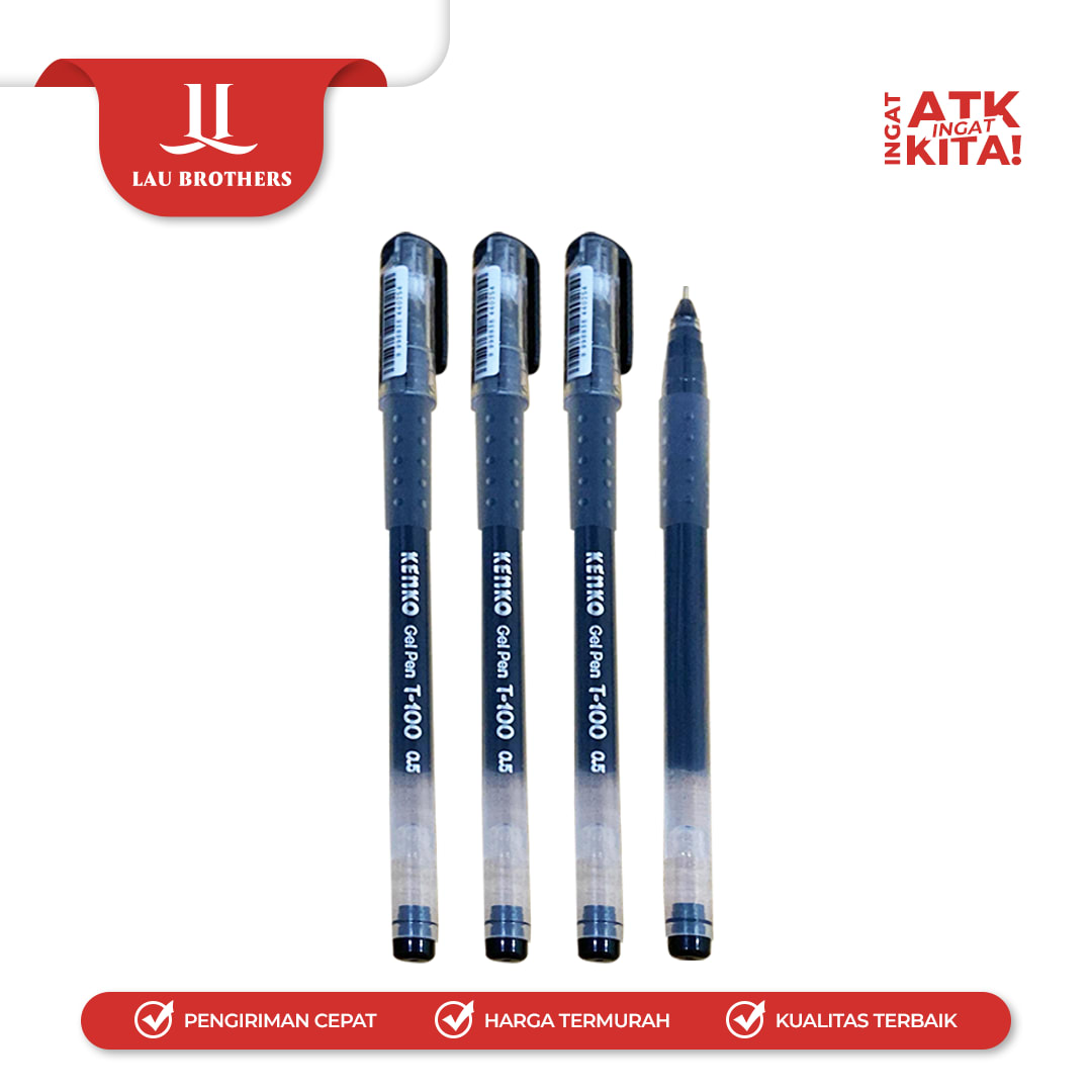 KENKO PULPEN GEL/ GEL PEN T-100 (1LSN/ 12PCS) - Image 2