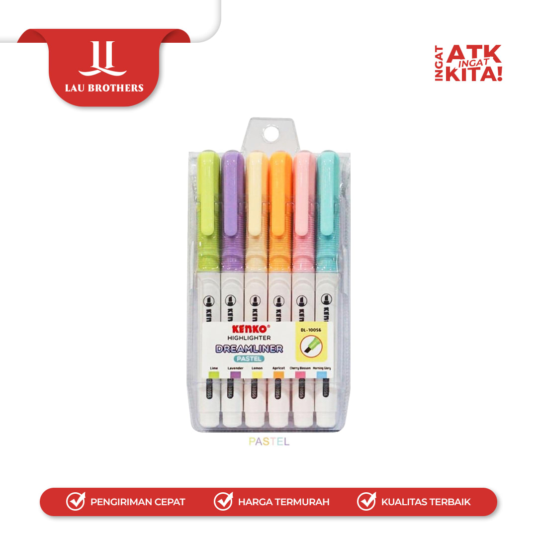 KENKO HIGHLIGHTER DREAMLINER NEON/ PASTEL DL-100S6 (1SET) - Image 2