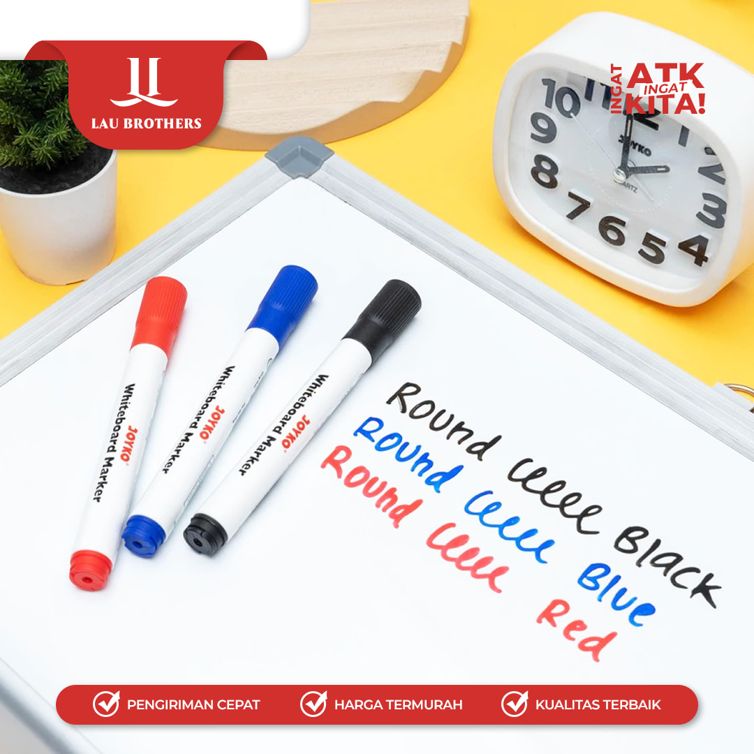 JOYKO SPIDOL PAPAN TULIS/ WHITEBOARD MARKER WM-65 (1LSN/ 12PCS) - Image 3