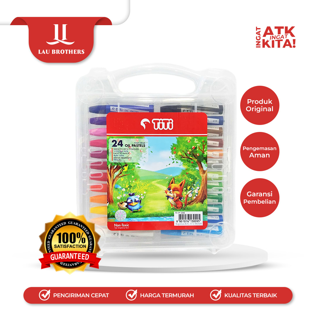 TITI KRAYON MINYAK/ CRAYON OIL PASTEL 24 TI-P-24S (1SET)