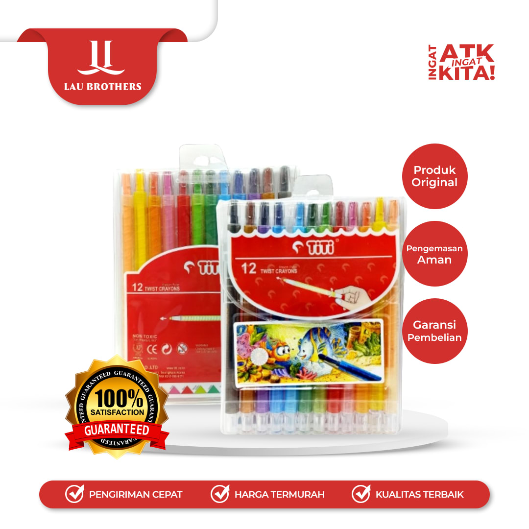 TITI KRAYON PUTAR/ CRAYON TWIST 12 TI-CP-12T (1SET)