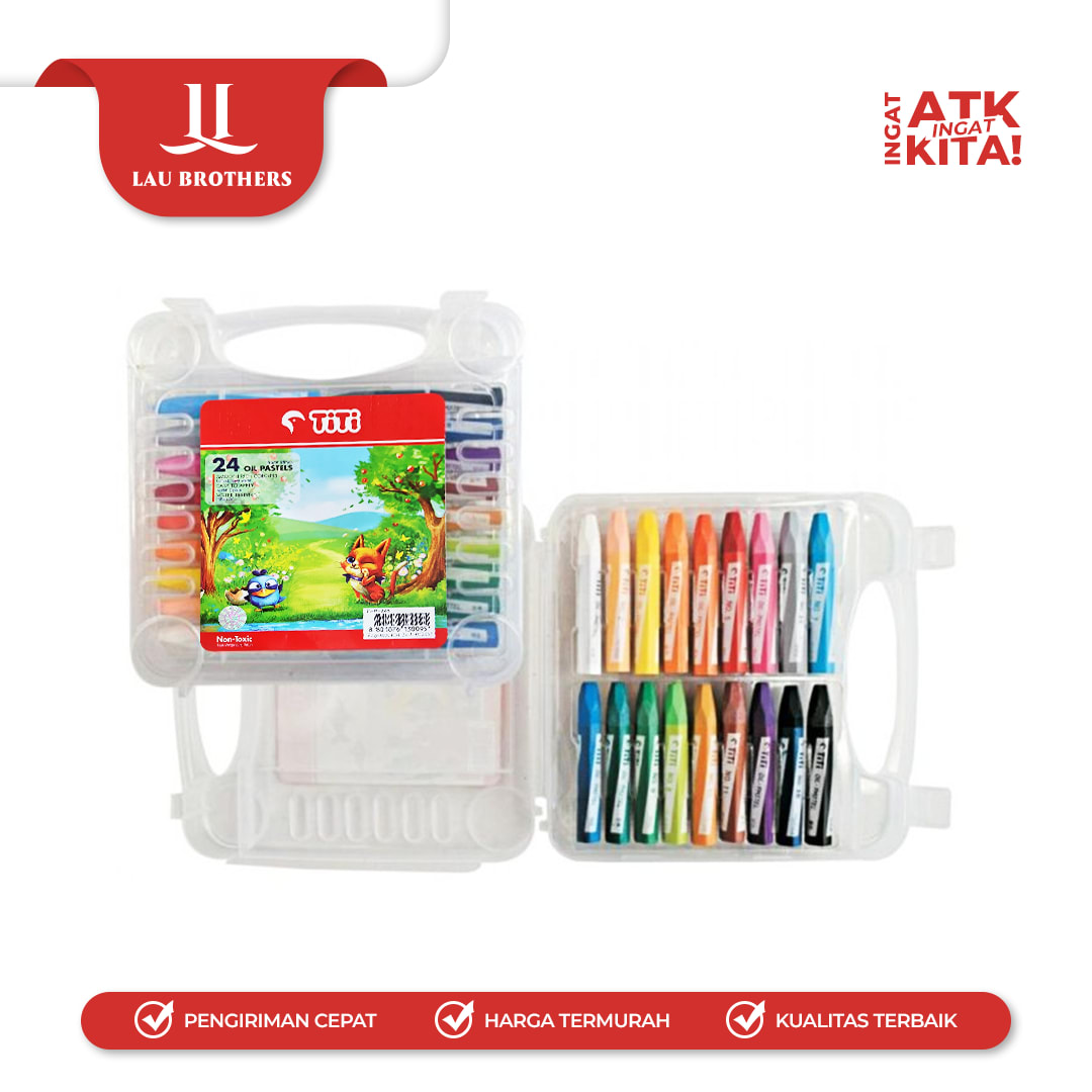 TITI KRAYON MINYAK/ CRAYON OIL PASTEL 24 TI-P-24S (1SET) - Image 3
