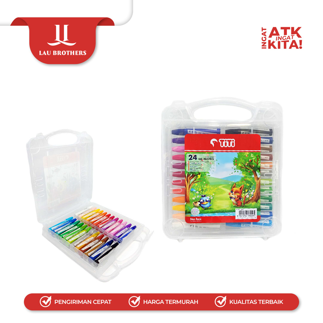 TITI KRAYON MINYAK/ CRAYON OIL PASTEL 24 TI-P-24S (1SET) - Image 2