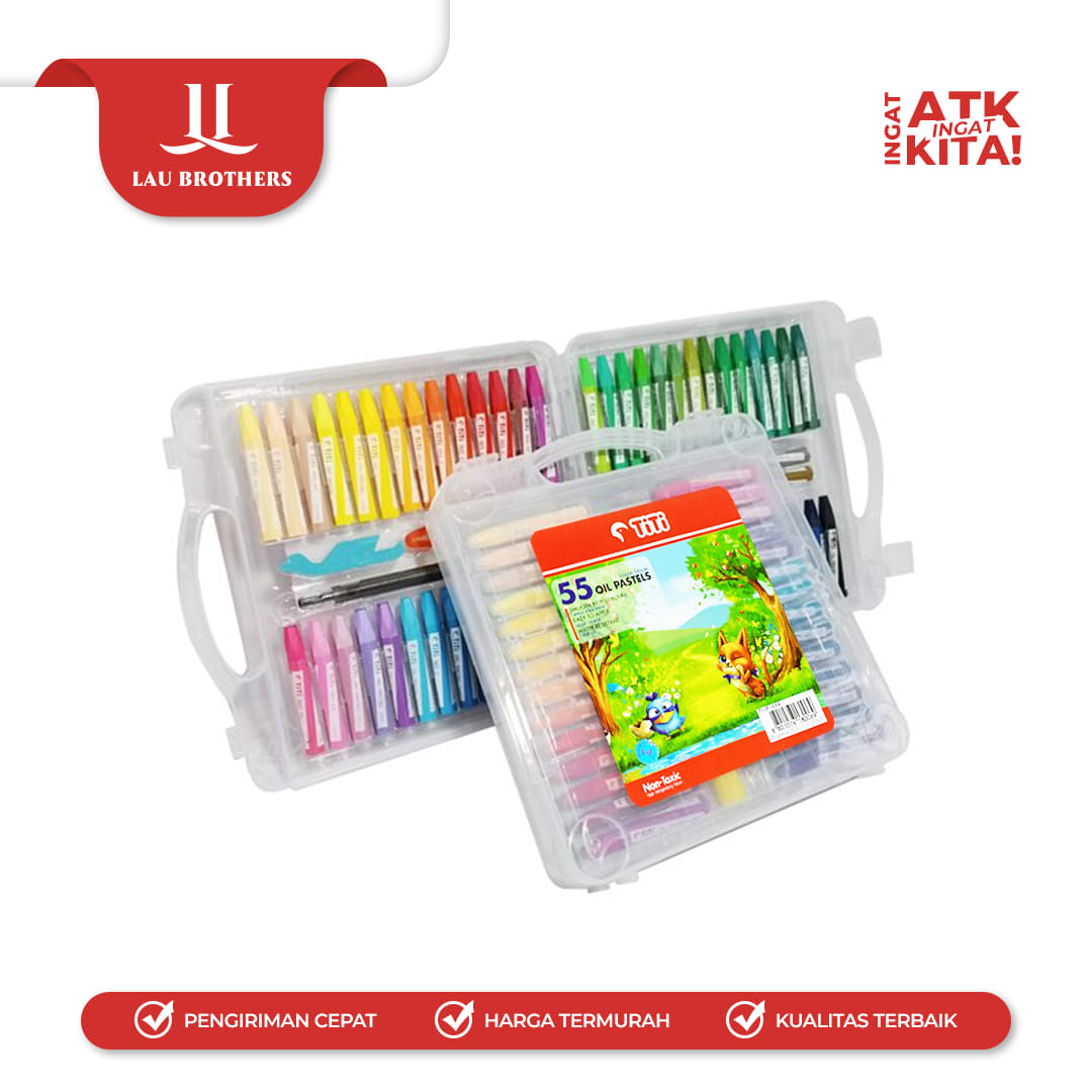 TITI KRAYON MINYAK/ CRAYON OIL PASTEL 55 TI-P-55S (1SET) - Image 3