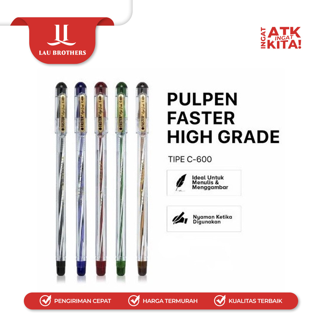 FASTER PULPEN C600 (1LSN/ 12PCS) - Image 3